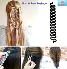 Professional French Braid Plait Hair Braiding Tool Roller Black Bun Twist Style 