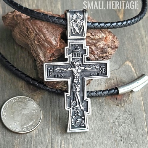 Large orthodox cross necklace - orthodox,