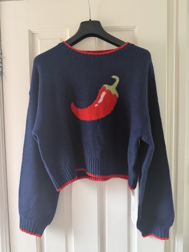 Cider navy cropped - navy, sweater