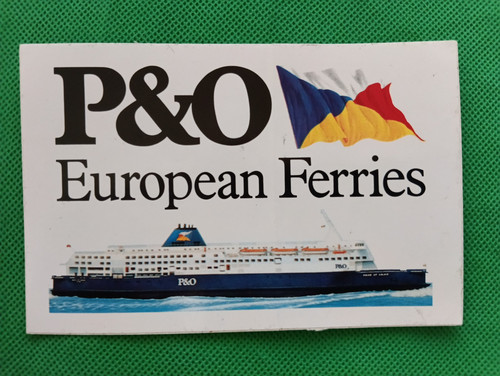 Vintage stickers ferry p - ferry,, p&o