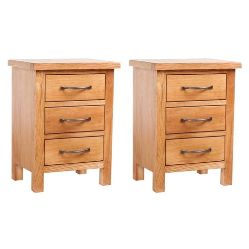 Solid oak wood nightstands - oak,