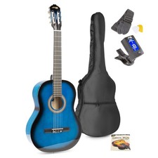 Max Soloart Blue Starter Acoustic Guitar Package - Perfect for Beginners!