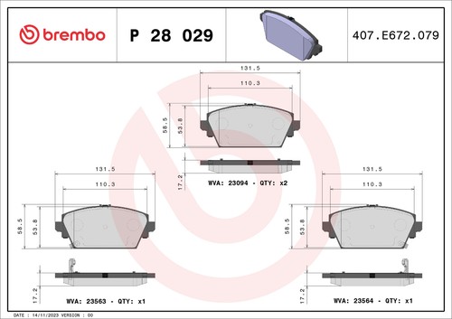 029 brembo brake - 029, set