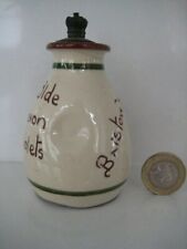 RARE VINTAGE CORNISH VIOLETS DEVON WARE SCENT PERFUME BOTTLE BRISTOW'S CROWN TOP