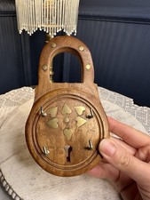 Vintage Wooden Padlock with