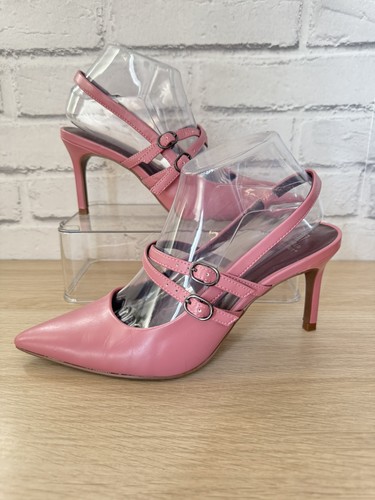 Next pink leather - kitten, low