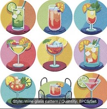 8pcs Wine Glasses, Diamond Art