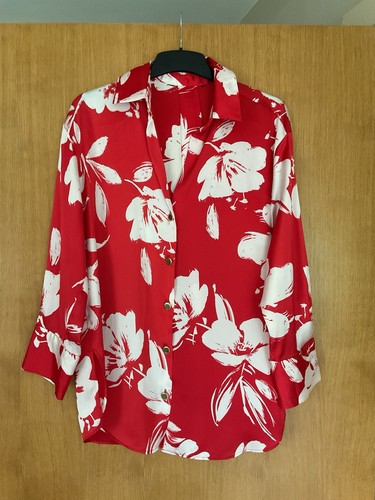 Zara red white - zara, satin