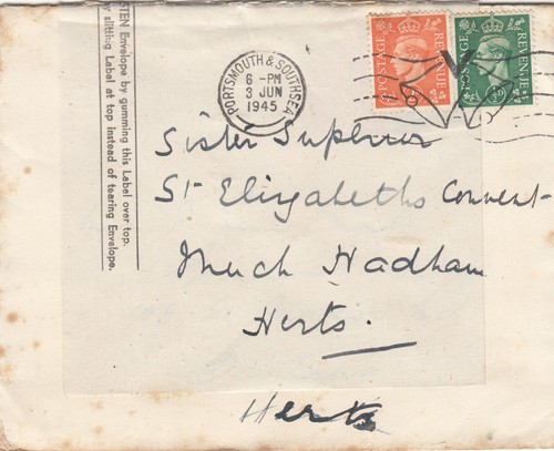 Kgv1 used envelope - gb,