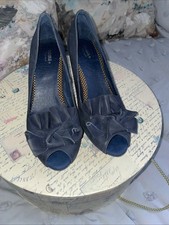 Ladies Yoma London Navy Suede