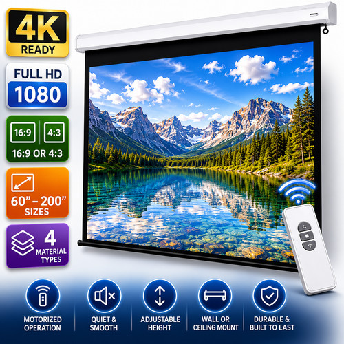 Electric projector screen - projector,