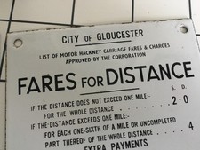 Enamel sign 1952 City of