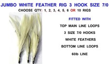 JUMBO WHITE FEATHER RIG 3 HOOK