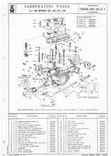 FERRARI DINO 308 GT4 WEBER 40 DCNF 35/36/37/38 CARB ORIGINAL PARTS LIST (I TEXT)