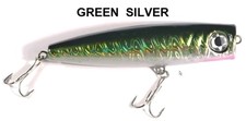 Tronixpro Big Bass Popper 120mm 38g Lure, Green/silver.
