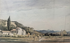 MARTIN HARDIE 1875-1952 FINE WATERCOLOUR LANDSCAPE (FRANCE?) FRAMED