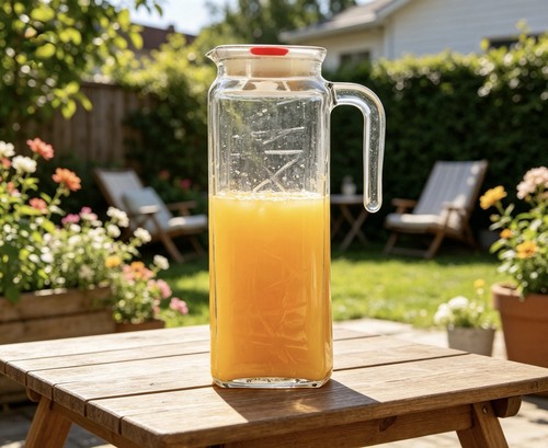 Clear glass fridge jug 9 - clear, 24