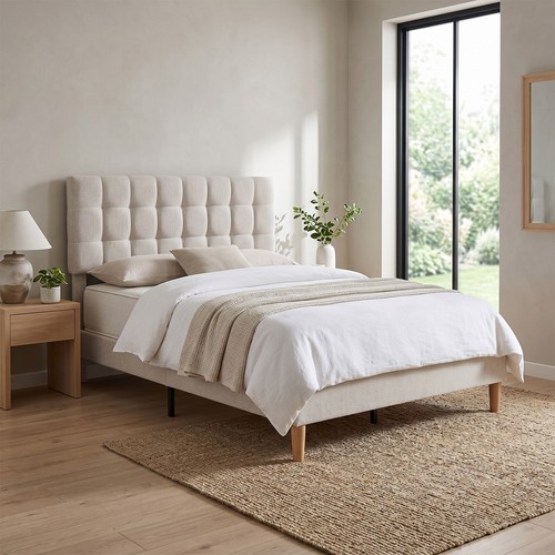 Double upholstered bed frame - double,