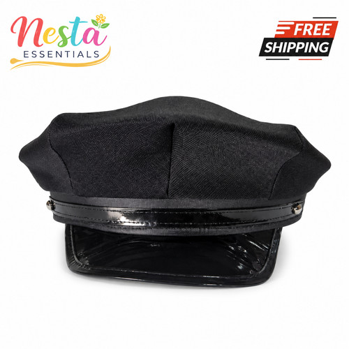 Black chauffeur hat costume - chauffeur,