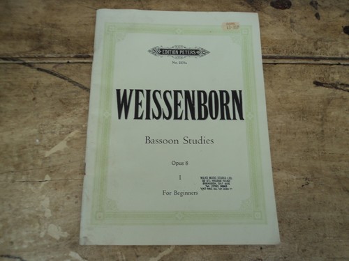 Weissenborn bassoon studies - weissenborn,