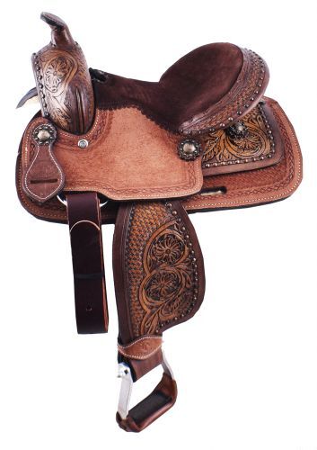 Double pony horse saddle - 10",