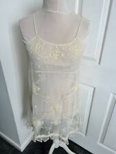 Vintage 90s Dress Size 18 Phool Boho Hippie Festival Cream Sheer Lace Retro 