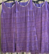 Joblot Dance Costumes - 3 Purple Charleston Dresses with Accessories