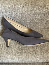 Ladies Smart Shoes Uk7 Lotus Grey Court Elegant Heels City Chic