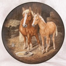 Dick Twinney Kaiser stable door plate Impudence Mare & Foal 1988 Horse pony