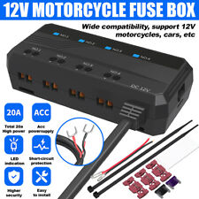 12V Car Fuse Box with Relay Quick Wiring 4-Way Fuse Holder with Indicator Light