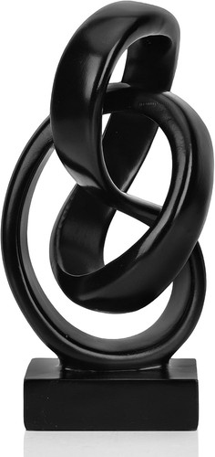 Abstract black knot statue - abstract,