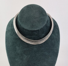 Vintage Swedish Handarbete Sterling Silver Choker Necklace
