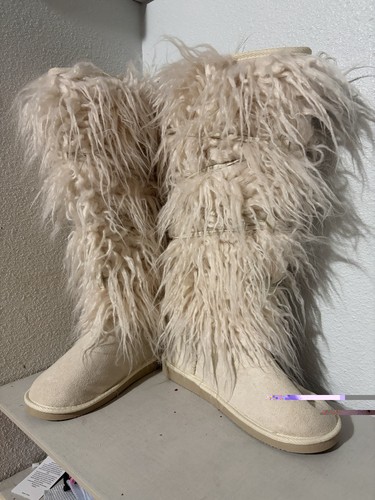 White cream faux - white,
