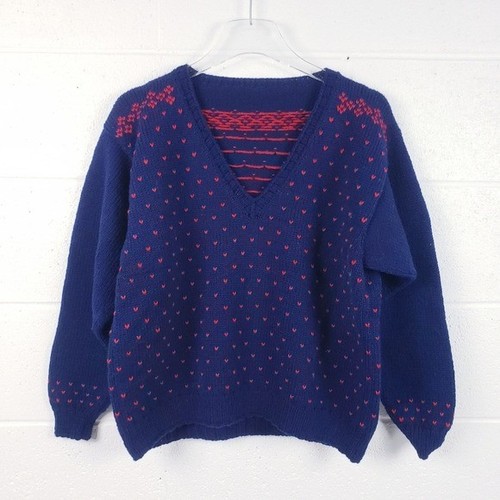 Vintage handmade sweater navy - vintage,