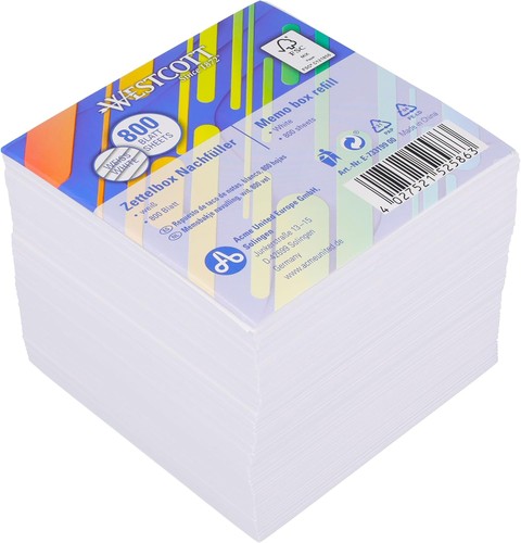 Westcott note block white 800 - block,
