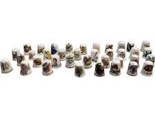 Job Lot of 37 Ceramic Thimbles Mixed Designs Collectibles