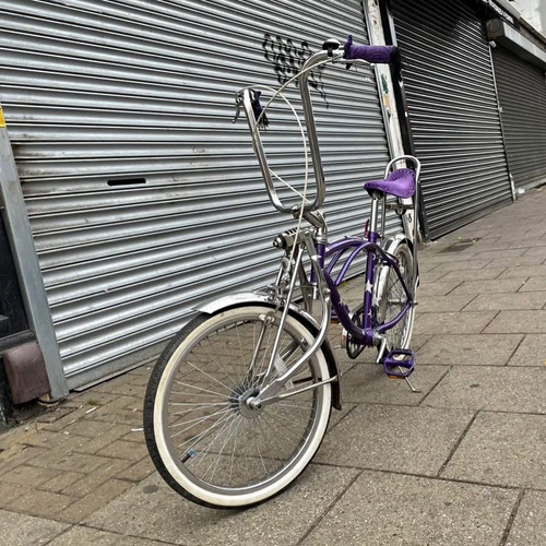 Vintage purple chopper bike - vintage,
