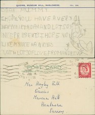Quoins Museum Hill Haslemere Headed Correspondence Postcard 1955 Borden Cancel