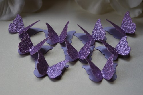Lilac glitter pearlised 3d - , &