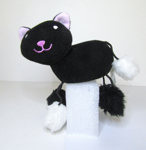 Washed black white cat - black,
