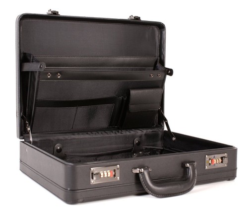 Attache briefcase leather look - briefcase,