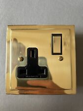 Wandsworth Electrical Polished Brass Single plug socket