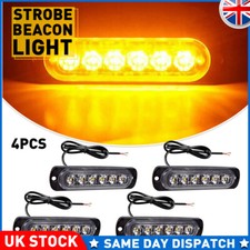 4X 6LED Amber/Yellow Side