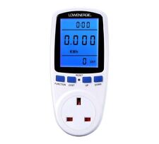 UK Plug-in Power Meter Energy Monitor Electricity Consumption Watt Kwh Analyzer