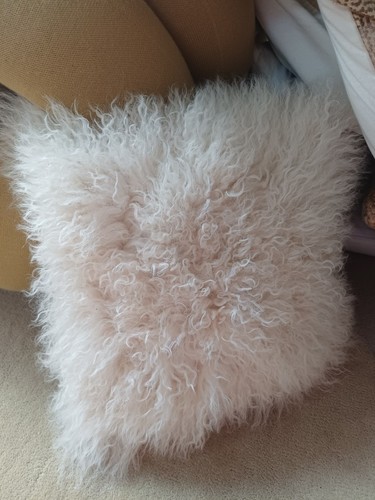 Mongolian sheepskin cushion - mongolian,