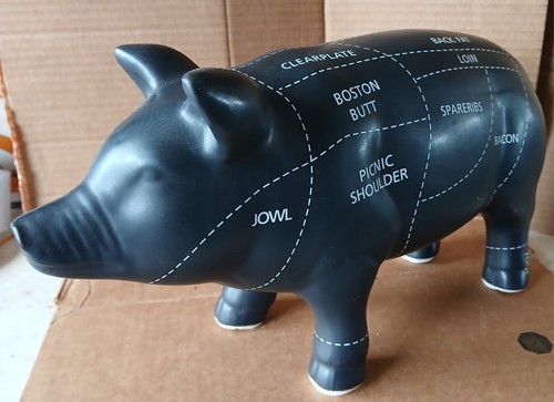 Ceramic pig butcher chart - ceramic,