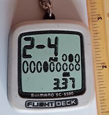 Vintage Retro Keyring Key Plastic Flat Bicycle Shimano  Gears Flight Deck 