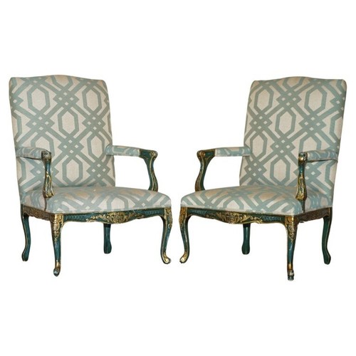 Pair vintage painted green - vintage,