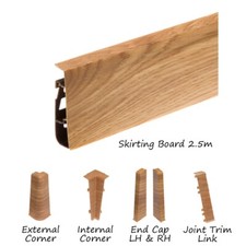 Plastic Skirting Board Wire Cover Design Cezar High Line PVC  Skirting 75mmx2.5m