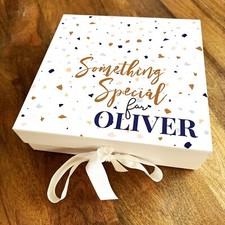 Square Orange & Blue Confetti